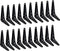 20 Pack Shelf Brackets 4 x 3 Inch, Heavy Duty Black Metal Floating Shelf Bracket, Rustic Farmhouse Decorative Iron L Bracket, J Brackets Wall Angel Corner Brace for Wood Shelves