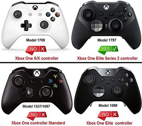 eXtremeRate Black Silver Carbon Fiber Faceplate Cover, Soft Touch Front Housing Shell Case Replacement Kit for Xbox One Elite Series 2, Xbox Elite 2 Core Controller Model 1797 - Accent Rings Included
