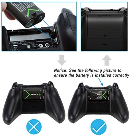 Smatree Xbox One Controller Battery, 4 Pack Rechargeable Battery Compatible with Xbox Series X/S/Xbox One/Xbox One S/Xbox One X/Xbox One Elite Wireless Controller