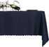 LUSHVIDA Rectangle Table Cloth – Washable Water Resistance Microfiber Tablecloth Decorative Table Cover for Banquet Party Kitchen Dining Room, Navy 60 X 84 Inch