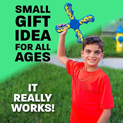 Boomerang Kids Outdoor Frisbee - Best Outside Boys Toys Age 6-8 & All Kids 8-12 - Soft Toy Boomerangs Gifts for Boys 8-12 & Girls All Ages - Fun Backyard Games Flying Disc Game - Gift Ideas for Kids
