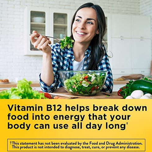 Nature Made Vitamin B12 Sublingual, Easy to Take Vitamin B12 1000 mcg for Energy Metabolism Support, 50 Sugar Free Micro-Lozenges, 50 Day Supply