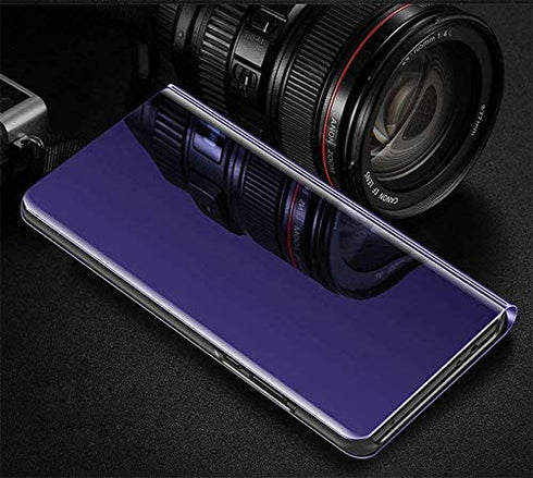 COTDINFORCA Samsung Note 9 Case, Mirror Design Clear View Flip Bookstyle Luxury Protecter Shell with Kickstand Case Cover for Samsung Galaxy Note 9 (2018). Flip Mirror: Purple