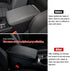 CKE for 11th Gen Civic for Honda Civic 2022 2023 Accessories Leather Auto Armrest Cover Storage Box Protector Interior Center Console Seat Cover - Black (Gray line)