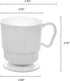Party Essentials 8-Ounce Hard Plastic Coffee Cups, 10-Count, White