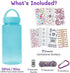 PURPLE LADYBUG Decorate Your Own Water Bottle for Girls DIY Kits - Cool Arts and Crafts for Kids Ages 6-8 & Craft Kits for Girls Ages 10-12 - Little Girl Gifts or 6 Year Old Girl Birthday Gift Idea