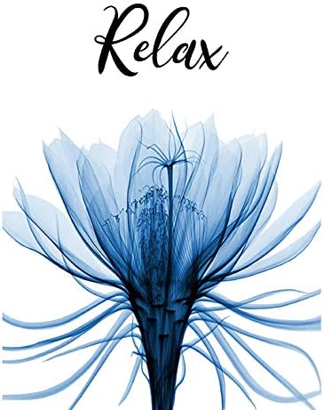 VOUORON Blue Elegant Tulip Relax Soak Unwind Breathe Bathroom Wall Decor Bathroom Wall Art Prints Set of 4 (8”X10” Canvas Picture) Bathroom Spa Woman Girl Bedroom Art Painting Home Decor Unframed
