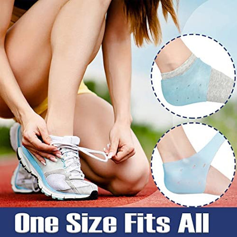 Heel Cups for Heel Pain,Heel Protectors, (3 Pairs Soft Gel?Plantar Fasciitis Relief and Heel Supports, Heel Sleeves Great for Heel Spurs , Heel Pain, Heal Dry Cracked Heels, Achilles Tendinitis