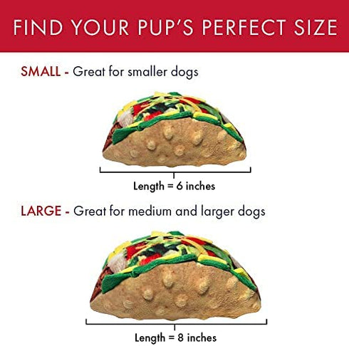 Lulubelles Power Plush | Taco Tuesday (Large) | Cinco de Mayo Dog Toy with Squeaker | Funny Dog Gift | Fun, Durable, and Safe | Huxley & Kent Squeaky Dog Toys