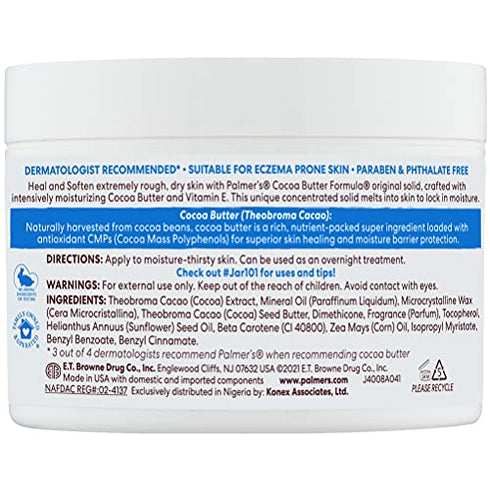 Palmer's Cocoa Butter Formula Daily Skin Therapy Solid Lotion, 7.25 Ounces