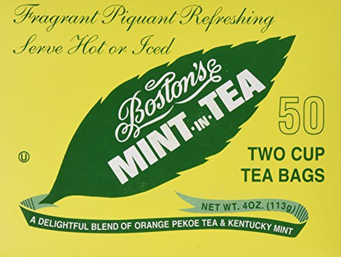 Boston's Mint-In-Tea Two Cup Tea Bags - 50 CT