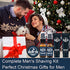 Shaving Kit for Men w/Shaving Soap,2 PACK Shaving Cream,Pre-Shave Oil,After Shave Balm Gel,Mens Christmas Stocking Stuffers Gift for Men Husband Dad Him Unique Birthday Gifts Boyfriend
