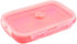 4-piece Collapsible Silicone Lunch Box, Portable Food Storage Container Outdoor Picnic Box Space Saving, Microwave, Dishwasher and Freezer Safe 350/500/800/1200mL350/500/800/1200mL(Pink)