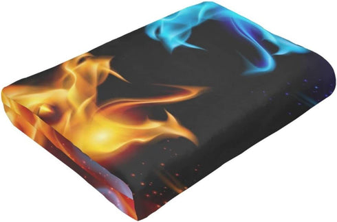 Flame Dragon Throw Blankets Super Soft Microfiber Warm Fuzzy Plush Blanket Cozy Luxury Bed Blankets All Season for Couch/Sofa/Gift 50"X40"