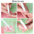 Nail Whitening Pencil 2-in-1 White Nail Pencil DIY Nail Design Manicure with Cuticle Pusher