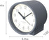 AA Battery Operated Analog Alarm Clock Silent Non Ticking Ascending Beep Sounds Snooze Light Functions Easy Set Gray