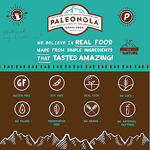 Paleonola – Grain Free Granola Original Flavor – Non-GMO, Grain, Soy, Gluten, Dairy Free – Low Carb Protein Snack For A Healthy Breakfast