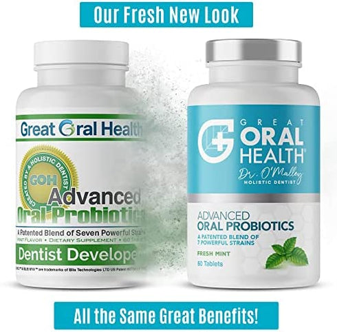 Chewable Oral Probiotics for Mouth — Bad Breath Treatment Supplement - Oral Care Tablet with BLIS K12 M18 — Dentist Formulated 60 Lozenge Mint Flavor eBook Included (3 Pack)