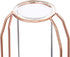 NUPTIO Vases Set of 2 Glass Vases with Metal Frame 23.5cm Height, Modern Rose Gold Frame Cylinder Clear Vase Planter Terrariums, Flower Holder Decorations for Wedding Living Room, Office, Party