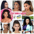 YITI Medium Long Afro Kinky Straight Drawstring Ponytail Extension for Black Women,Light Yaki Curly Clip in Ponytail High Temperature Synthetic Hairpieces(Black)