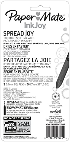 Paper Mate InkJoy Gel Pens, Medium Point, Black, 3 Count