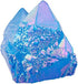 Rockcloud Healing Crystal Natural Titanium Coated Blue Rock Quartz Cluster Geode Druzy Home Decoration Gemstone Specimen
