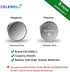 CELEWELL CR1225 5 Pack 3V Lithium Battery?5-Year Warranty?
