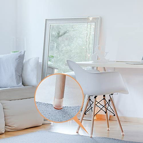 Outus 32 Pack Silicone Chair Leg Floor Protectors, Chair Leg Covers Silicone Floor Protector Round Furniture Table Feet Covers, Fit for The Chair Legs with The Diameter of 0.99-1.14 inch