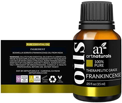 artnaturals 100% Pure Frankincense Essential Oil - (.5 Fl Oz / 15ml) - Natural Undiluted Therapeutic Grade – Premium Aromatherapy Quality Oil for Diffuser Internal Use, Skin, and Face - Frankensence