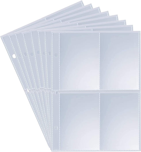 HillGone 320 Pockets Trading Card Sleeves, 4 Pockets Card Storage Album Pages Photocard Sleeves