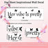 Her Vibe is Pretty Wall Decal Decor Vivid Butterflies Art Wall Sticker Inspirational Quotes Positive Wall Decal Sticker for Women, Teen Girls Office Dorm 31.5 x 9.4 Inch (Black,Simple Style)