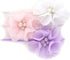 My Lello 3 Pack Preemie Infant Mixed Colors Fabric Flower Skinny Headbands