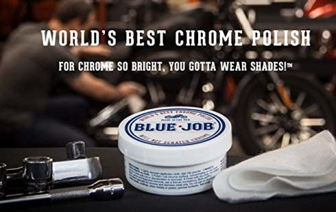 Blue-Job Chrome Polish - Perfect for Your Motorcycle! One Polish for All Your Needs