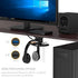 cozoo Headphone Stand with USB Hub Under Desk Headset Hanger Mount Dual Hook Holder with 3 USB Ports(usb3.0+usb2.0) and 3.5mm Jack AUX Port(Audio/Mic) External Sound Card for Gamer, DJ Earphone