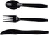Black and White Party Bundle, Includes Plates, Napkins, Cups, and Cutlery (24 Guests,144 Pieces)