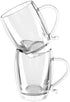 2-Pack 12 Oz Double Walled Glass Coffee Mugs with Handle by Snute, Insulated Coffee Cups, Clear Borosilicate Glass Mugs, Perfect for Cappuccino,Tea,Latte,Hot Beverage - Gift for Coffee Lover