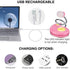 LUXSWAY Rechargeable Book Light for Reading, 3 Brightness Levels, Portable Reading Lamp for Books Clip-on, Eye Care Book Light for Kid with Flexible Neck, Bookmark Light for Adult Bookworm -Pink
