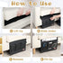 HAKACC Bedside Caddy / Bedside Storage Organizer,Remote Control Holder Armchair Organizer Couch Caddy Sofa Armrest Bag for tablet Magazine Phone Remotes, Black