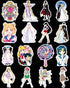 Sailor Moon Pretty Guardian Waterproof Stickers/Decals (50 pcs) of Japanese Anime Cartoon for Laptop Skateboard Snowboard Water Bottle Phone Car(Sailor Moon)