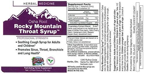 Rocky Mountain Throat Syrup