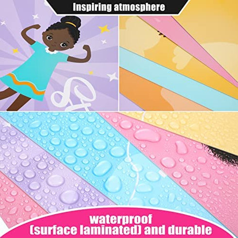 9 Pieces Motivational Black Girl Wall Decor Girls Room Decor African Girl Inspirationa Quotes Poster Unframed Black Girls Art Prints for Kids Teen Girls Room Wall Decorations,Unframed, 8 x 10 Inch
