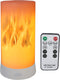 Led Flame Effect Lantern Light USB Rechargeable Flameless Candle 4 Modes Remoted Flickering Flame Effect Mood Light Flameless for Holdiday Halloween Christmas Party Bar Decor Birthday Gift (1 Pack)