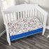 Baby Boy Fitted Crib Sheet Choo Choo Train, 100% Soft Breathable Microfiber Baby Sheet, Fits Standard Size Crib Mattress 28in x 52in, Nursery Sheet