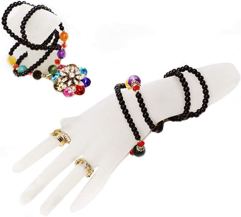 Bracelet Jewelry Display Stand Holder Hand Form Resin Ring Display Stand Rack for Jewelry or Home Organization, (White)