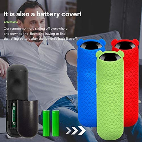 3 Pack TV Remote Case for TCL Roku TV RC280 Remote Control, Silicone Protective Controller Skin Lightweight Shockproof TCL Roku TV Remote Cover Cute Ear Shape Anti Slip Universal Replacement Sleeve