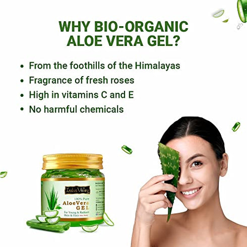 INDUS VALLEY Non-Toxic Aloe Vera Gel for Acne, Scars, Glowing & Radiant Skin Treatment-175ml
