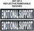 Doggie Stylz Set of 2 Reflective Emotional Support Removable Patches with Hook Backing for Working Dog Harnesses & Vests. Durable and Interchangeable - Comes in 3 Sizes Small, Medium and Large