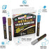 Metallic Liquid Chalk Markers - Dry Erase Marker Pens - Chalk Markers for Chalkboards, Signs, Windows, Blackboard, Glass - Reversible Tip (8 Pack) - 24 Chalkboard Labels Included (Metallic, 6mm)