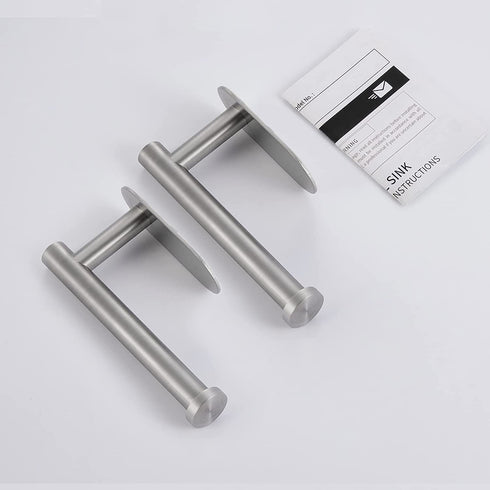 KES Self Adhesive Toilet Paper Holder Stick On Toilet Paper Roll Holder RUSTPROOF Stainless Steel Brushed Finish 2 PCS, A7170-2-P2