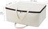 AMJ Set of 2, Storage Bags with 3-Side Zip Open & Handles, House Move or Winter Garment Storage in Wardrobe, Beige
